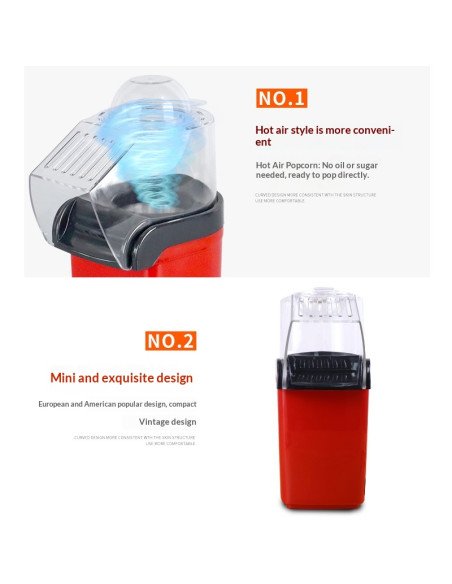 Hot air technology, no oil needed, compact design