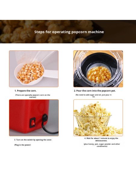 How to use the popcorn maker step by step
