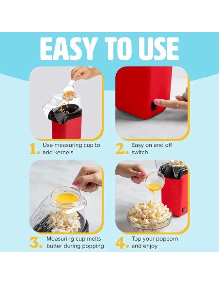 Simple to use, one switch and a measuring cup