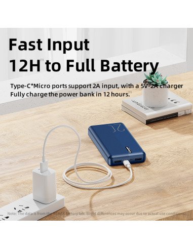Išorinė baterija (Powerbank) REMAX RPP-296 20000mAh 2.4A 2×USB, juoda — vaizdas 5
