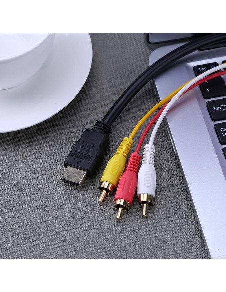 Adapterinis laidas HDMI - 3xRCA, 1,5 m