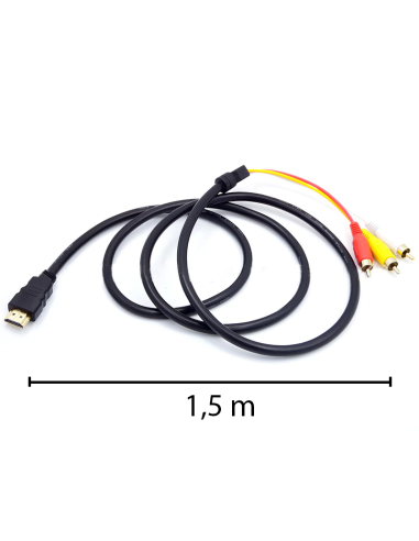 HDMI to 3xRCA adapter cable, 1.5 m