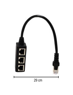 Tinklo šakotuvas adapteris RJ45, 3xRJ45 FTP