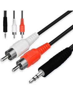 AUX laidas mini jack 3,5 mm - 2xRCA, 1,5 m