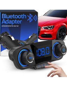 Automobilinis FM transmiteris Bluetooth 5.0, 8 viename, USB