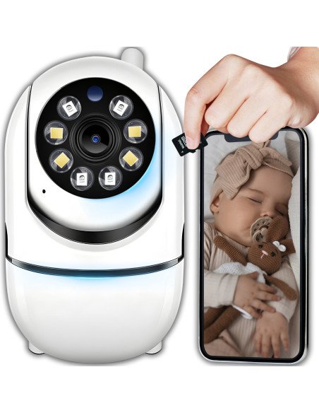 Elektroninė auklė su sukiojama Full HD kamera ir judesio jutikliu