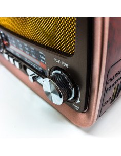 Nešiojamas retro radijas AM/FM/SW, Bluetooth, USB, SD