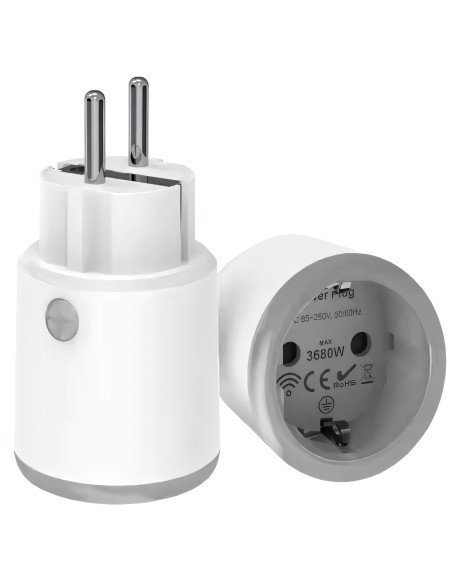 Smart WiFi socket 3680 W with power meter, Tuya