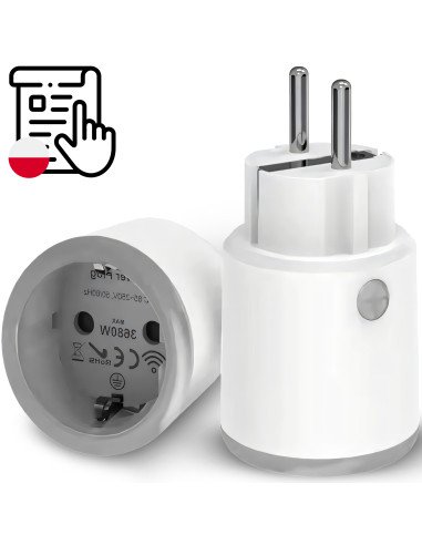 Smart WiFi socket 3680 W with power meter, Tuya