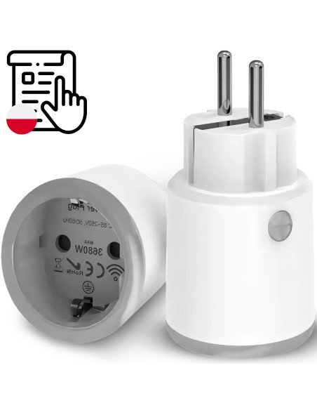 Smart WiFi socket 3680 W with power meter, Tuya