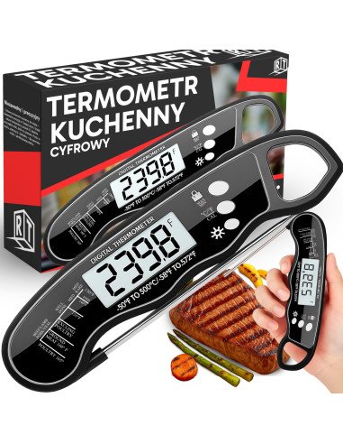 Digital kitchen meat thermometer with probe, -50 to +300 C