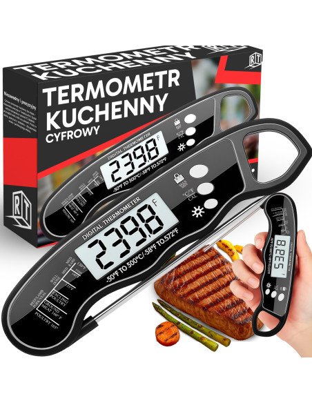 Digital kitchen meat thermometer with probe, -50 to +300 C