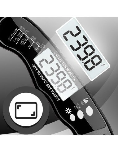 Digital kitchen meat thermometer with probe, -50 to +300 C