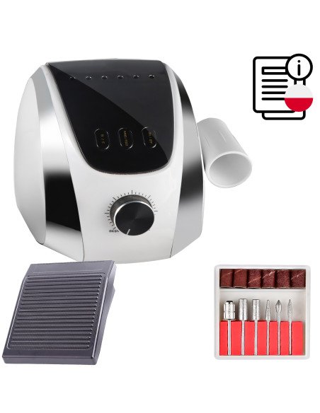 Nail drill for manicure and pedicure, 65 W, 35000 RPM, LCD