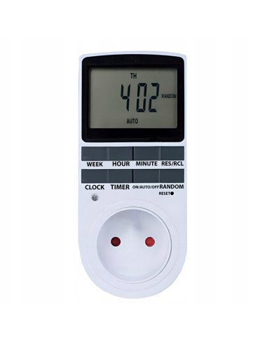 RETOO Digital Timer Socket 16A 3680W 18 Programs LCD