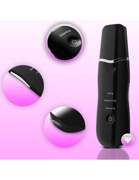 RETOO U017 Ultrasonic Skin Scrubber 28 kHz, Cordless, black