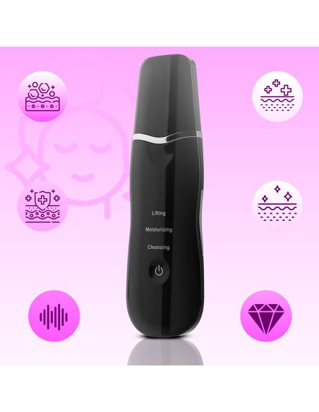 RETOO U017 Ultrasonic Skin Scrubber 28 kHz, Cordless, black
