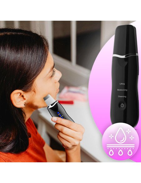 RETOO U017 Ultrasonic Skin Scrubber 28 kHz, Cordless, black