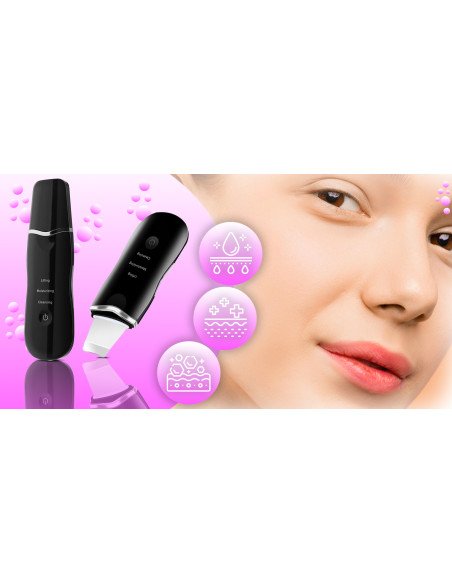RETOO U017 Ultrasonic Skin Scrubber 28 kHz, Cordless, black