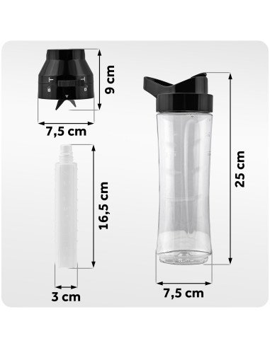 Blenderio buteliukas Berdsen BD-755 600 ml juodas - nuotrauka 3