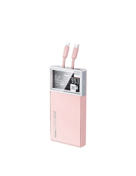 REMAX-Fly-Series-PD20W-QC22.5W -Cabled-Fast-Charging-Power-Bank-10000mAh-RPP-507-PINK