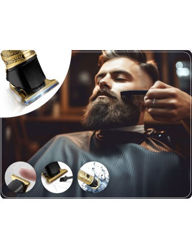 Plaukų kirpimo mašinėlė Berdsen BD-261 Barber auksinė - nuotrauka 9