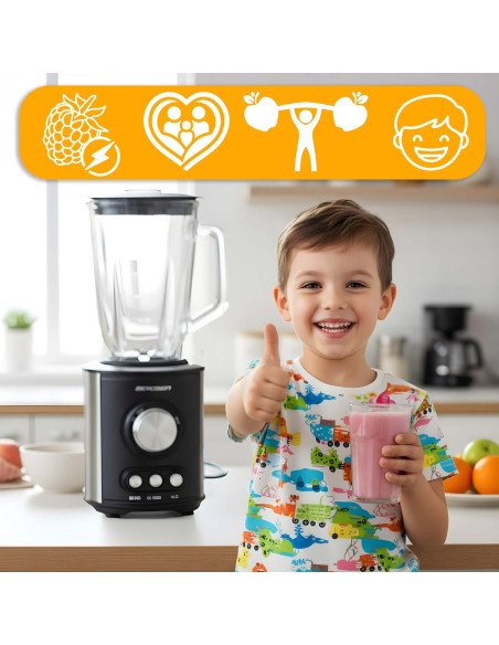 Berdsen BD-751 blender 800 W glass black - photo 7