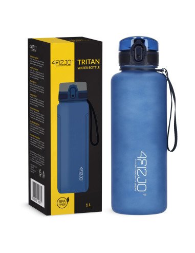 4FIZJO Sports Water Bottle 1000 ml Blue - Tritan, BPA Free