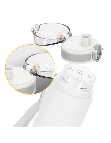4FIZJO Sports Water Bottle 650 ml Grey - Tritan, BPA Free