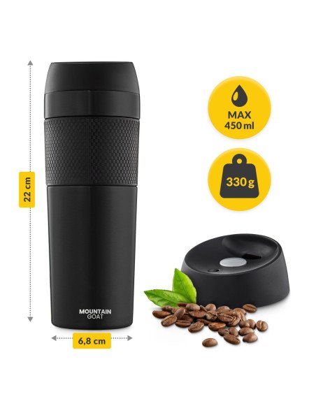 4FIZJO Mountain Goat TRAVEL Thermal Mug 450 ml - Hot up to 12 h