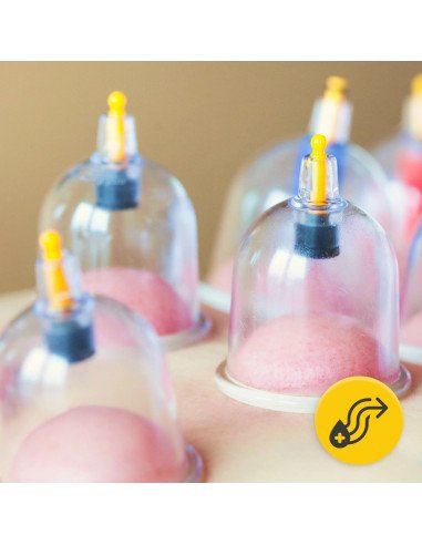 4FIZJO Chinese Vacuum Cupping Set 12 pcs - Fireless, with Pump