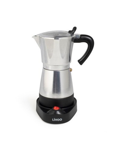 Livoo DOD117A Electric Moka Coffee Maker 480W 300 ml Silver