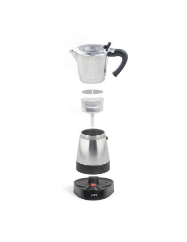 Livoo DOD117A Electric Moka Coffee Maker 480W 300 ml Silver