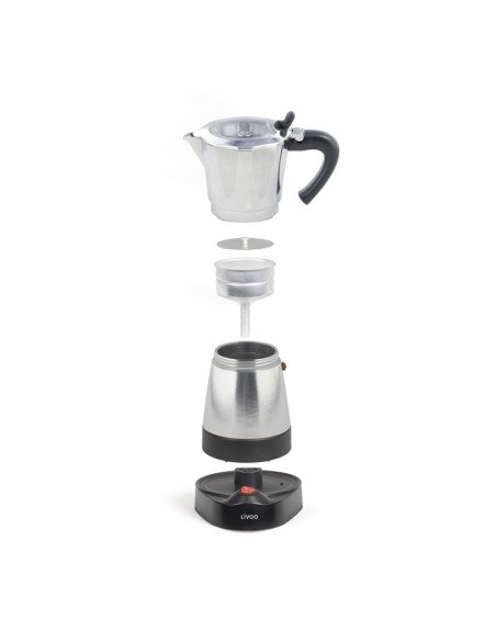 Livoo DOD117A Electric Moka Coffee Maker 480W 300 ml Silver