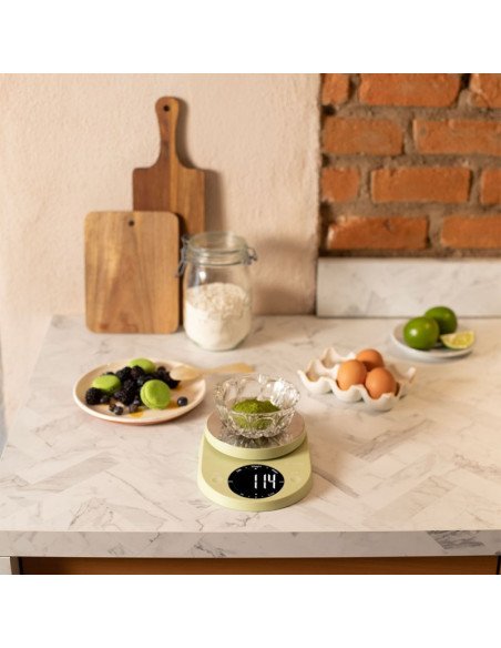 Livoo DOM493M Digital Kitchen Scale 5 kg 1 g Backlit LCD Matcha