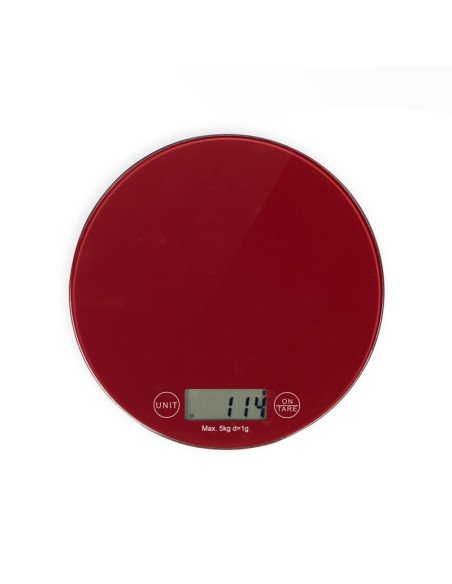 Livoo DOM494R Slim Kitchen Scale 5 kg Glass Platform LCD Red