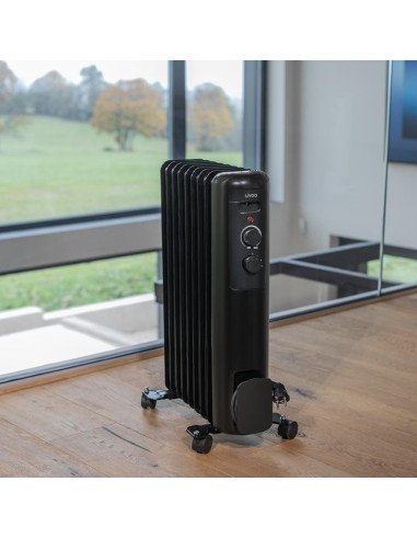 Livoo DOM502 Oil Filled Radiator 2000W 9 Fins Black