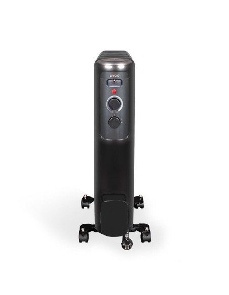 Livoo DOM502 Oil Filled Radiator 2000W 9 Fins Black