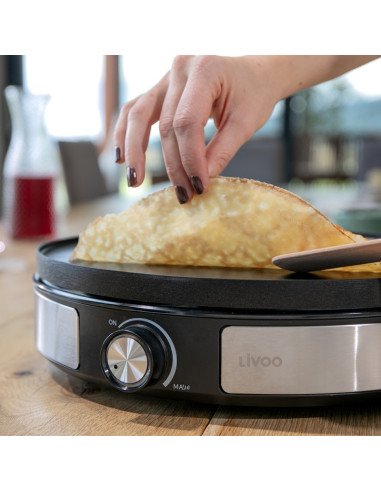 Blynų keptuvė Livoo DOP247 1500 W dvipusė kaitplokštė, juoda
