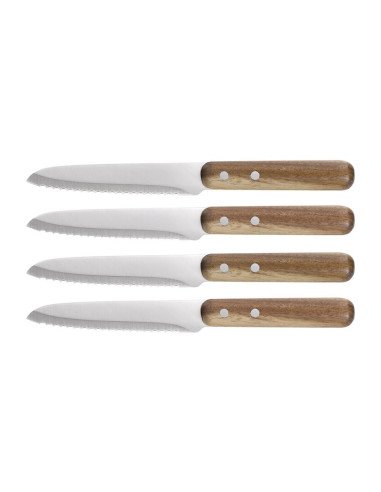 Kepsnių peilių rinkinys Livoo MEC140, 4 vnt., 12,7 cm, akacija
