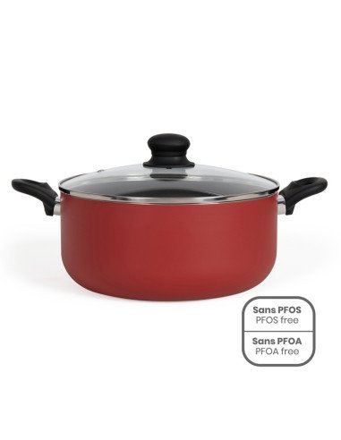 Livoo MEP151R Premier Chef Casserole 28 cm Non-Stick Red