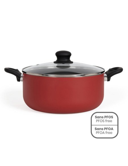 Livoo MEP151R Premier Chef Casserole 28 cm Non-Stick Red