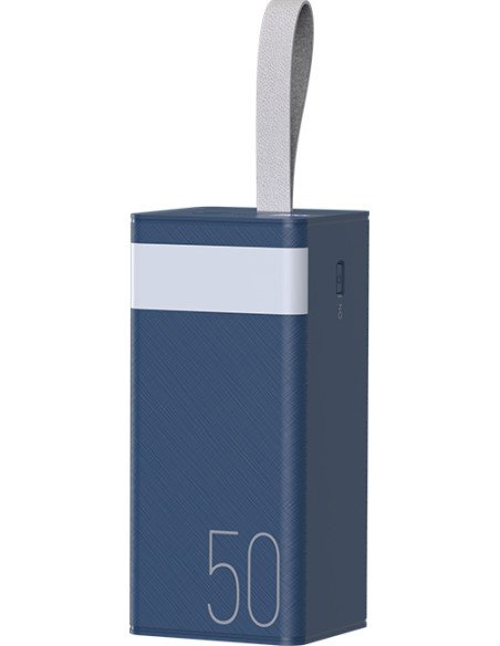 Išorinė baterija (Powerbank) REMAX RPP-321 50000mAh su LED prožektoriumi ir ekranu, juoda