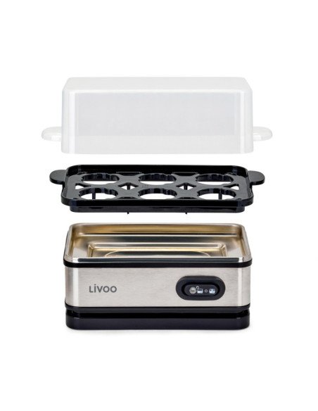 Livoo DOC290 Egg Boiler 400W 6 Eggs Stainless Steel Grey