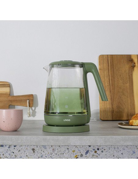Livoo DOD216V Glass Kettle 2200W 1.7 L Blue Backlight