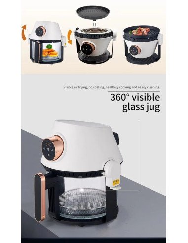 FIT2 AF-3L01 Visible Air Fryer and Grill 4 L