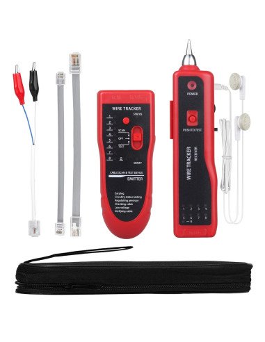 Wire Tracker and Cable Tester FIT2 BJ-2026 for Network and Telephone Cables, with Case