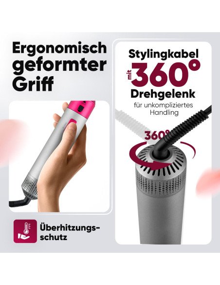 ProfiCare PC-HAS 3132 4-in-1 hot air styler 1000 W