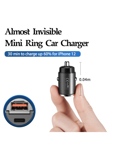 REMAX RCC110 30W Fast Car Charger USB + Type C