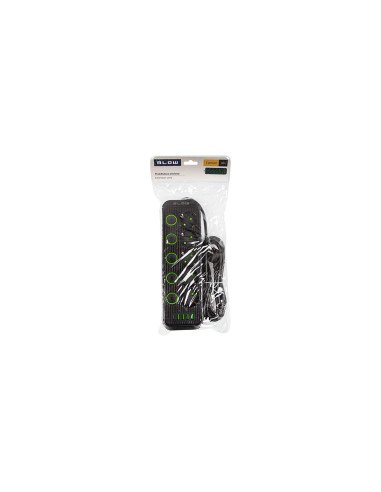 Ilgintuvas BLOW PS-530S, 5 lizdai su jungikliais, 4 × USB, USB-C, 3 m,